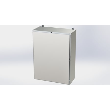 Saginaw Control & Engineering Padlockable Hasp Electrical Enclosures, 48 in H, 16 in D, 36 in W, NEMA 4X, 304 Stainless Steel SCE-48H3616SSLP